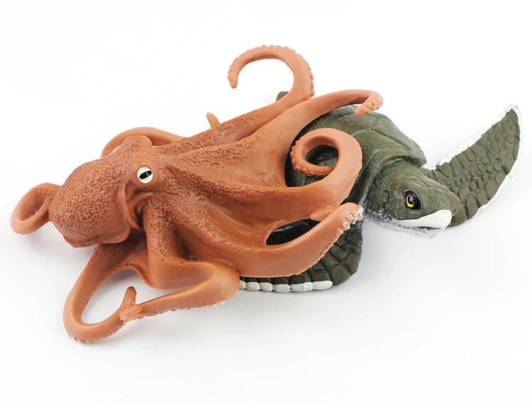 Модель морского организма Осьминог Краб большая модель рта черепахи бас морского дна пластиковые детские средние игрушки