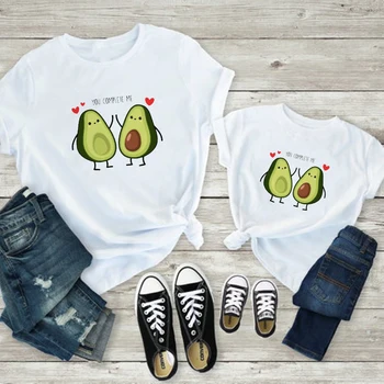 

Family Look Vogue Kawaii Gym AVOCADO YOU COMPLETE ME Baby Boy Girl Clothes Funny Trendy Streetwear Father Mother Kid Clothes