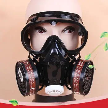

Self-Priming Filter Gas Mask Safety Chemical Anti-Dust Filter Military Eye Goggle Set Workplace Safety Protection