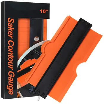 

5/10 Inch Metal Self Locking Type Contour Gauge Wider 60mm Depth ABS Profile Gauge Shape Duplicator for Fit and Easy Cutting