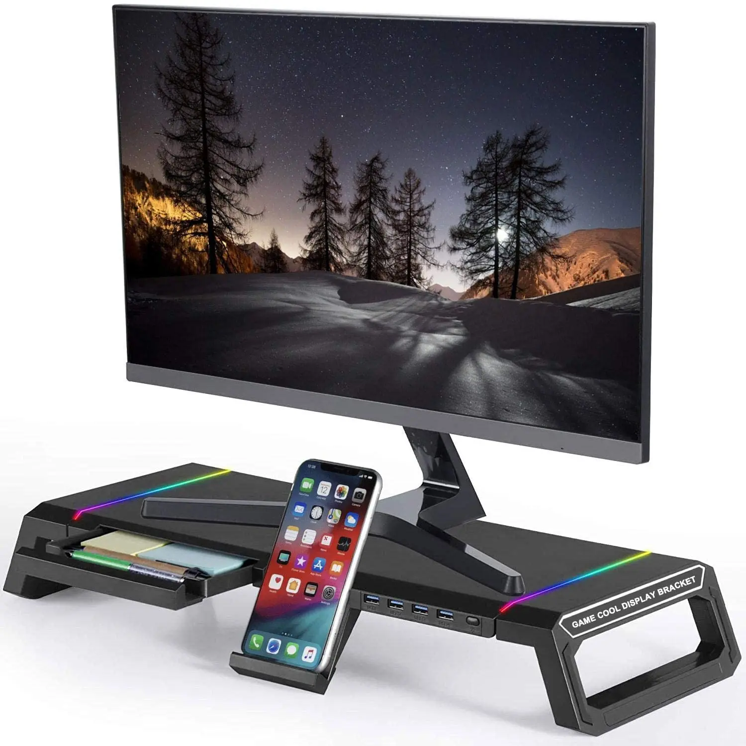 Monitor Stand Riser Foldable, Rgb 