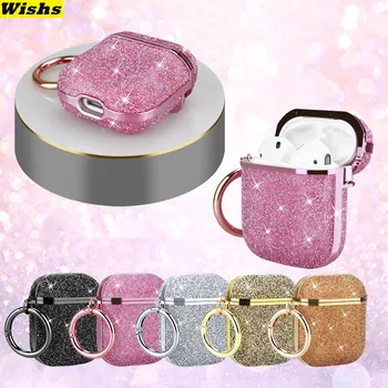 

Glitter Rhinestone Electroplate Earphone Headset Accessories case For Apple AirPods 1&2 Diamond Wireless Bluetooth Headset bags