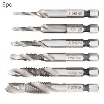 

Twist Drill Bit 6 Pcs /lot High Speed Steel Hex Shank HSS Screw Screw Point Drill Bits Metric Thread Male Drill Shank Drill