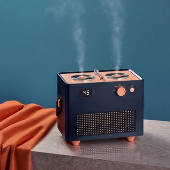 

Home Air Humidifier Retro Record Player Humidifier Double Nozzle Cool Mist Heavy Fog Ultrasonic USB Humidificador Blue