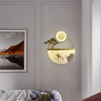 OUTELA Creative Pattern Wall Sconces Lights Contemporary LED Brass Lamps Fixtures for Home Bedside 2