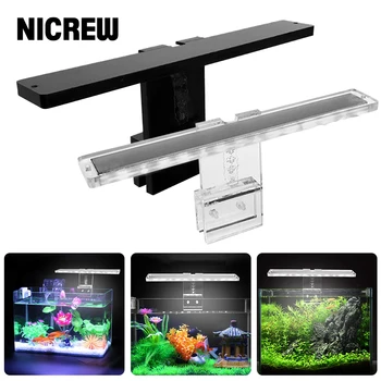 

NICREW Aquarium Lamp LED Plant Light Fits Tanks 3-8MM Thickness Aquatic Lamp Aquarium Bracket Light