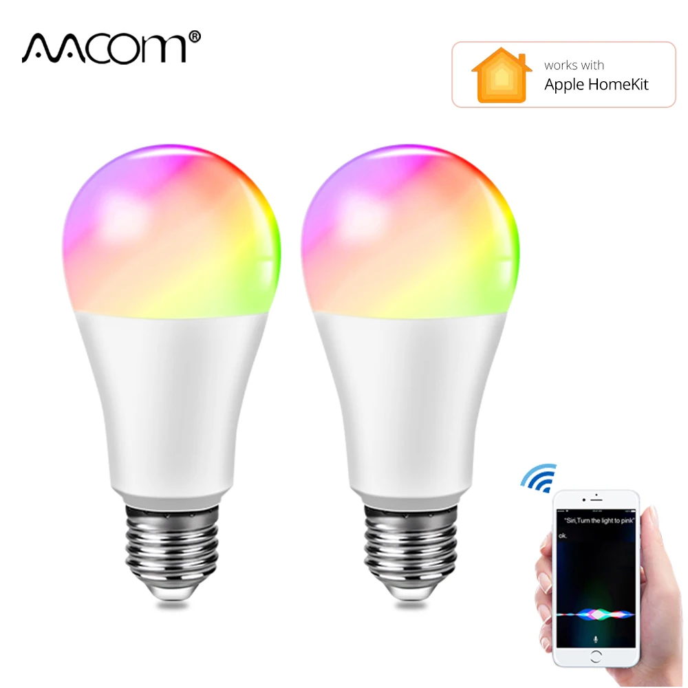 Умная Светодиодная лампа Apple Homekit 15 Вт E27 с поддержкой Wi Fi|Светодиодные лампы и