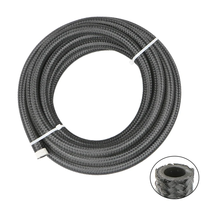 5M/16FT Universal Nylon Fuel Line Hose AN8 Nylon Stainless Steel