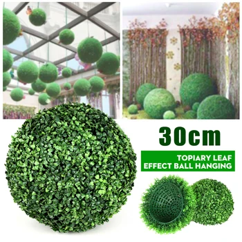 

Artificial Plastic Topiary Tree Leaf Effect Ball Hanging Home Garden Decoration Artificial Plant Ball