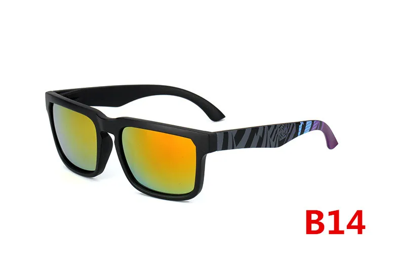 KEN квадратная оправа для мужчин и женщин, брендовые дизайнерские солнцезащитные очки со светоотражающим покрытием, очки, квадратные солнцезащитные очки с шипами, мужские UV400 - Цвет линз: B14