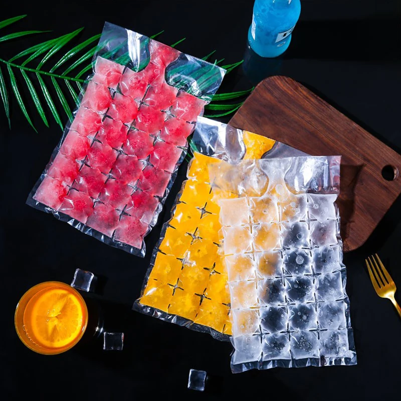 10pcs/pack Ice Cube Mold Disposable Self-Sealing Ice Cube Bags