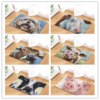 

Oil Painting Style Animals Doormat Home Decoration Non-slip Floor Mat Door Mat For Living Room/Bathtoom/Hallway/Kitchen/Outdoor