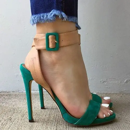 

Spelling Color Concise Waterproof Platform High With Sandals Sexy Sandals