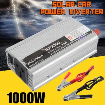 

Autoleader Solar Car Inverter 12V 220V 1000W Power Inverter Voltage Convertor Transformer LCD Modified Sine Wave Adapter Charger