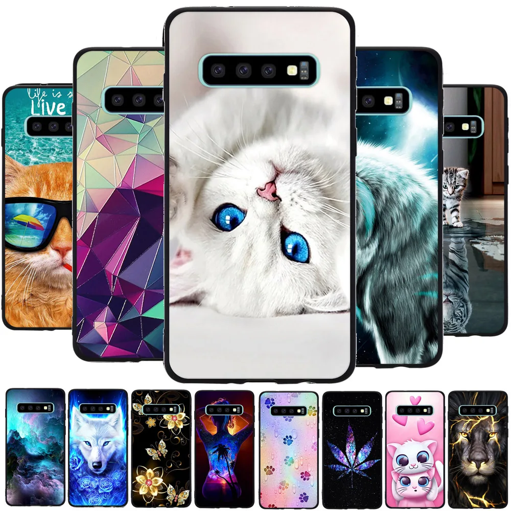 

Silicone Cover For Samsung Galaxy S10 Case TPU Cute Pattern Coque For Samsung Galaxy S10 SM-G973 Phone Case For Galaxy S10 Funda
