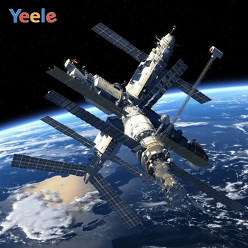 

Earth Planet Space Station Universe Baby Boy Birthday Party Backdrop Photography Background For Photo Studio Photophone Shoot