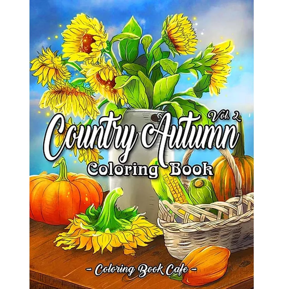 Country Autumn Coloring Book:  Featuring Charming Autumn Scenes, Beautiful Farm Animals and Relaxing Country Landscapes 25-page