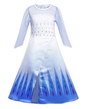 

Girls Cartoon Anime Frozen 2 Aisha Princess Cosplay White Net Dress Baby Breathe Freely Outdoors Christmas Party Leisure Cloth