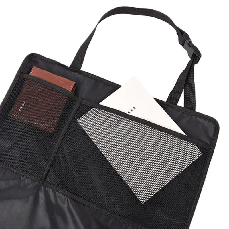 Сверхмощный кик-коврики защита заднего сиденья многофункциональный водонепроницаемый чехол на заднее сидение автомобиля для детей 2 усиленных сетчатых кармана для хранения