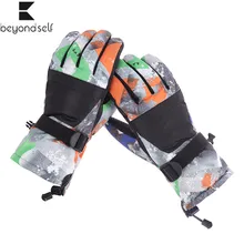 Лыжные перчатки зимние с сенсорным экраном для детей и взрослых утолщенные флисовые водонепроницаемые уличные перчатки для сноуборда зимние Мотоциклетные Перчатки велосипедная пара