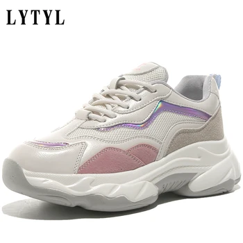 

Women Shoes Casual Dad Chunky Sneakers Luxury Shoes Women Designer Scarpe Donna Tenis 2019 Fashion Zapatos De Mujer C-39