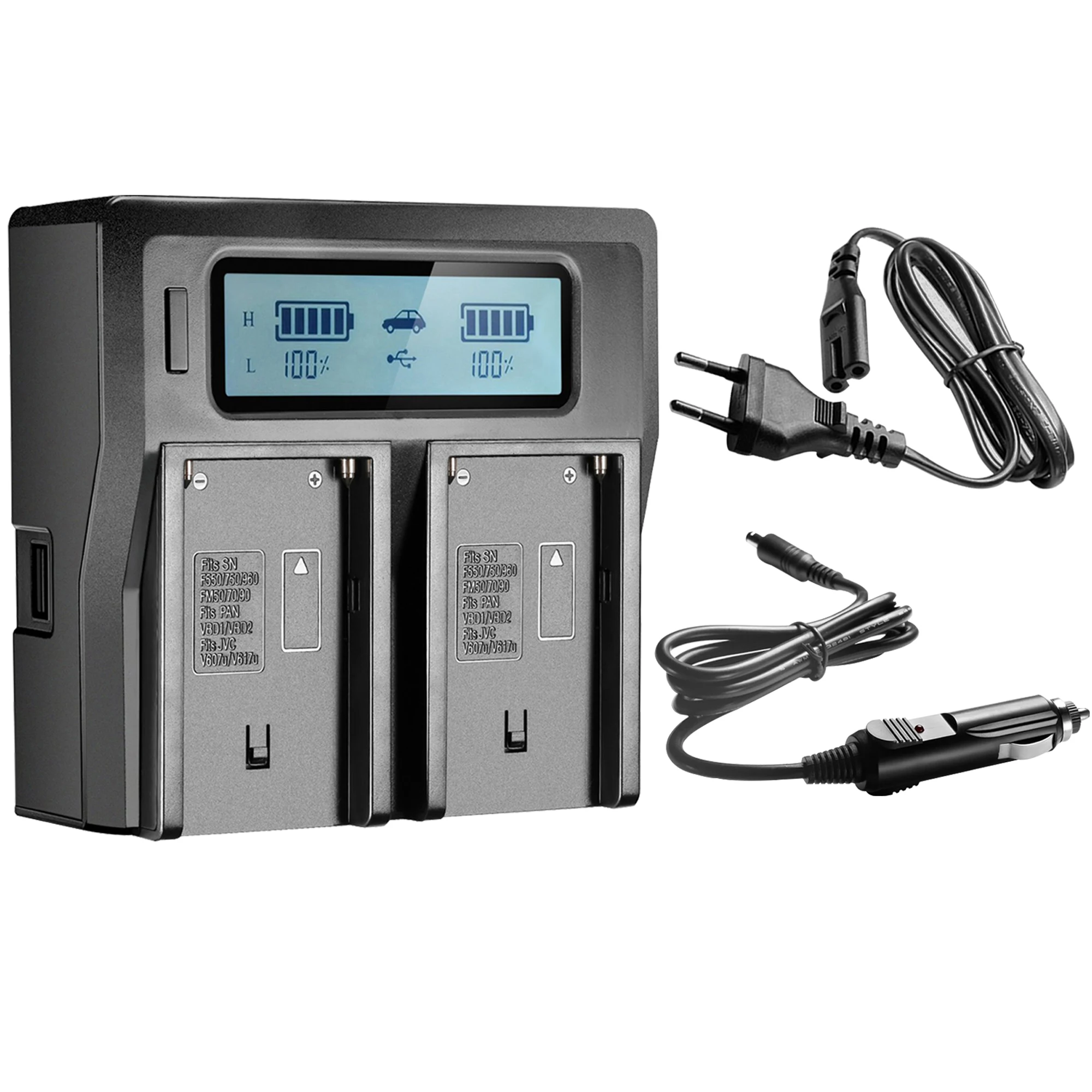 Baterias com Indicador de Energia Rápido para Sony Led + Lcd Carregador Hvr-hd1000 Hvr-hd1000e Hvr-v1j 8800mah Np-f970 Np-f960 np F970 - Image 5