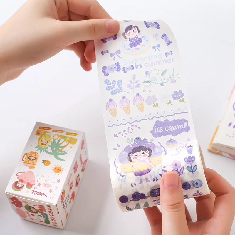 

Summer Food Ice Cream Fruit Bullet Journal Washi Tape set Adhesive Tape DIY Scrapbooking Sticker Label Japanese Stationery