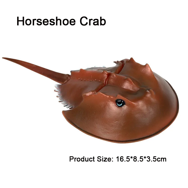 Океаническая и морская жизнь животное моделирование однотонные Акула КИТ "осьминог" Дельфин игрушки Фигурки Обучающие Коллекция подарков - Цвет: M-488 Horseshoe Crab