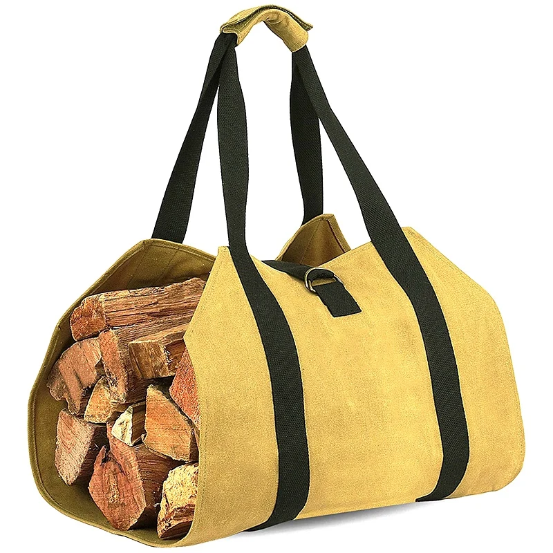 New Firewood Storage Bag Canvas Match Storage Bag Portable Outdoor