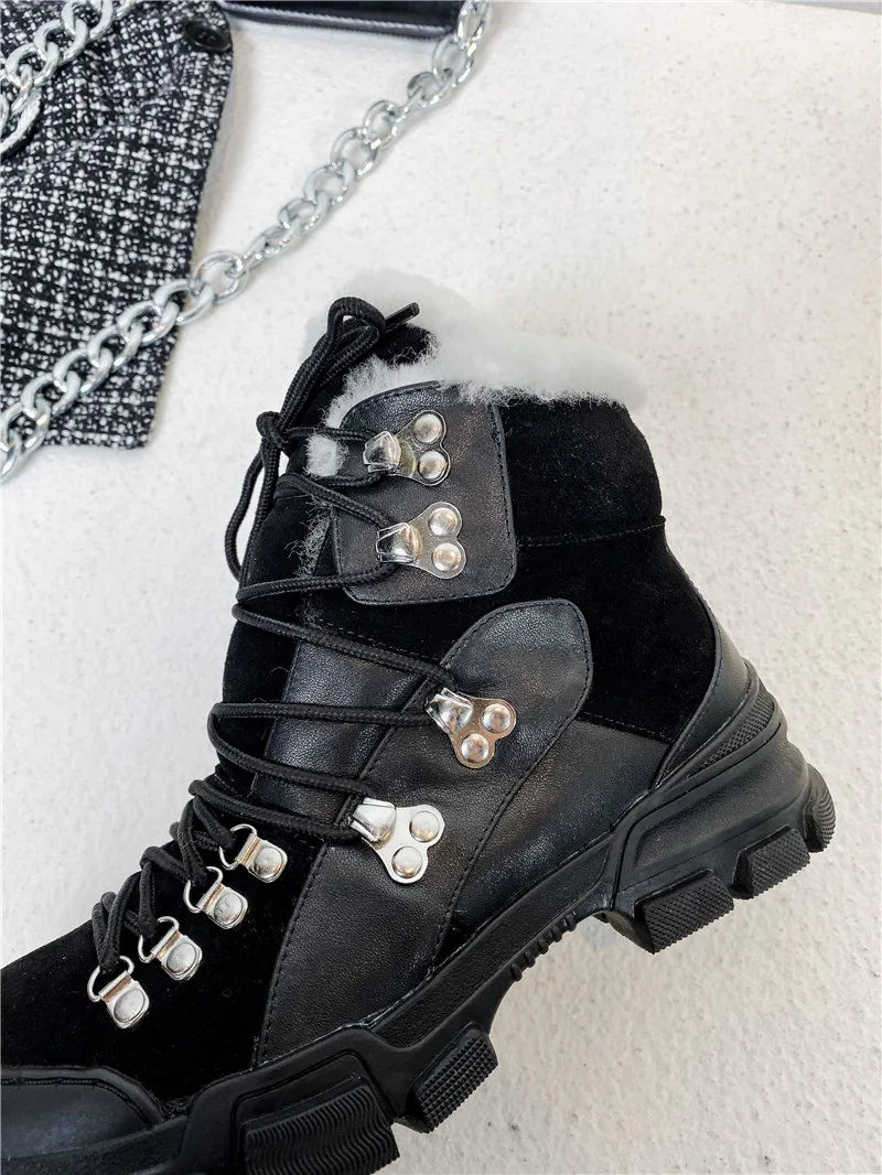 FEDONAS/качественные женские ботильоны из натуральной кожи с перекрестной шнуровкой; Повседневная офисная обувь; женские зимние теплые ботинки в винтажном стиле