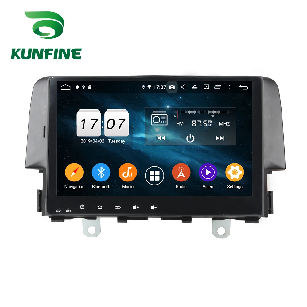 Best Android 9.0 Octa Core 4GB RAM 64GB Rom Car DVD GPS Multimedia Player Car Stereo Deckless for HONDA CIVIC 2016 Radio Headunit 4