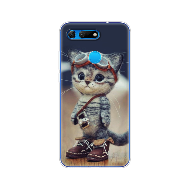 for Honor View 20 V20 Case TPU Funda Soft Silicone Cover For Honor V20 Capa Cute Animal pattern Silicone Phone