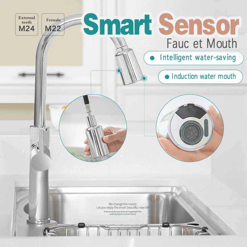 

Smart Touch Kitchen Faucets Crane For Sensor Kitchen Water Tap Sink Mixer Rotate Touch Faucet Sensor Water Mixer J8