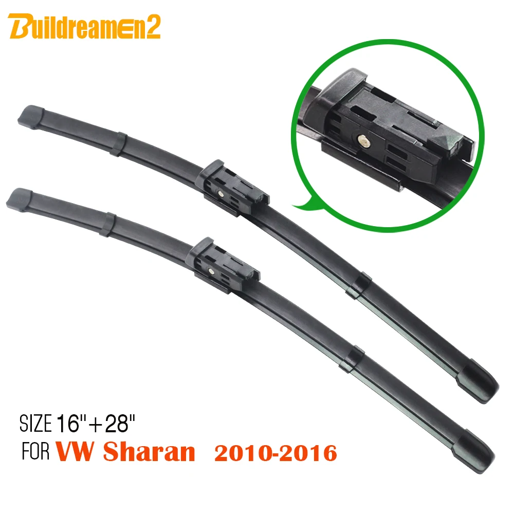 Buildreamen2 2 Pieces Car Windscreen Wiper Blades Vehicle Soft Rubber