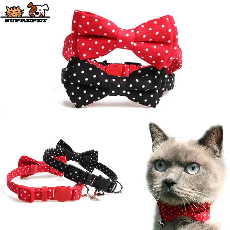 Ошейники для кошек SUPREPET регулируемый ошейник с колокольчиком милый нейлоновый