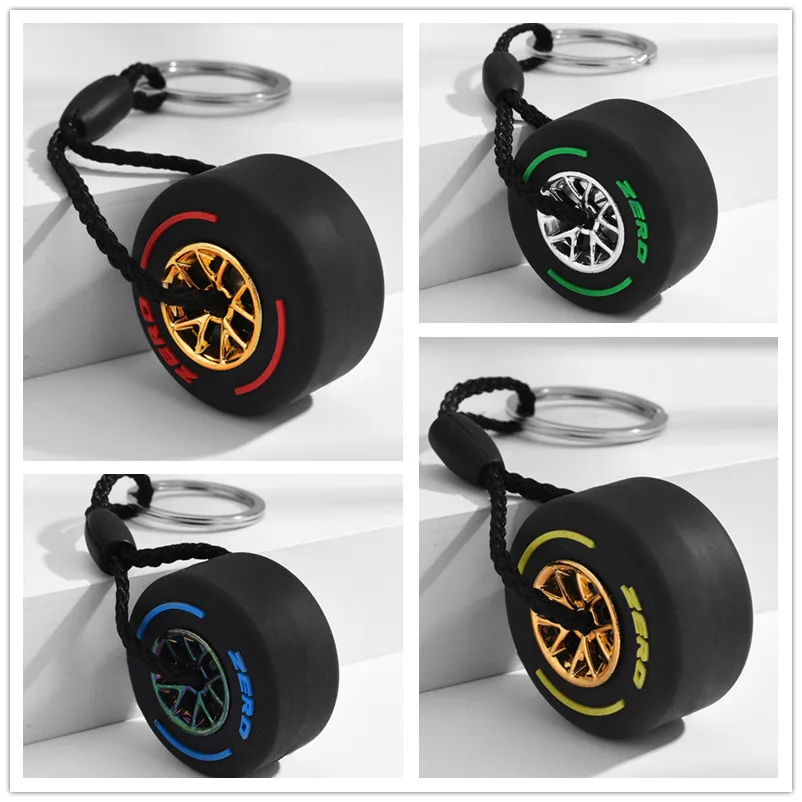 Брелок с шиной Mini F1 Racing съемное кольцо для ключей со ступицей колеса роскошные
