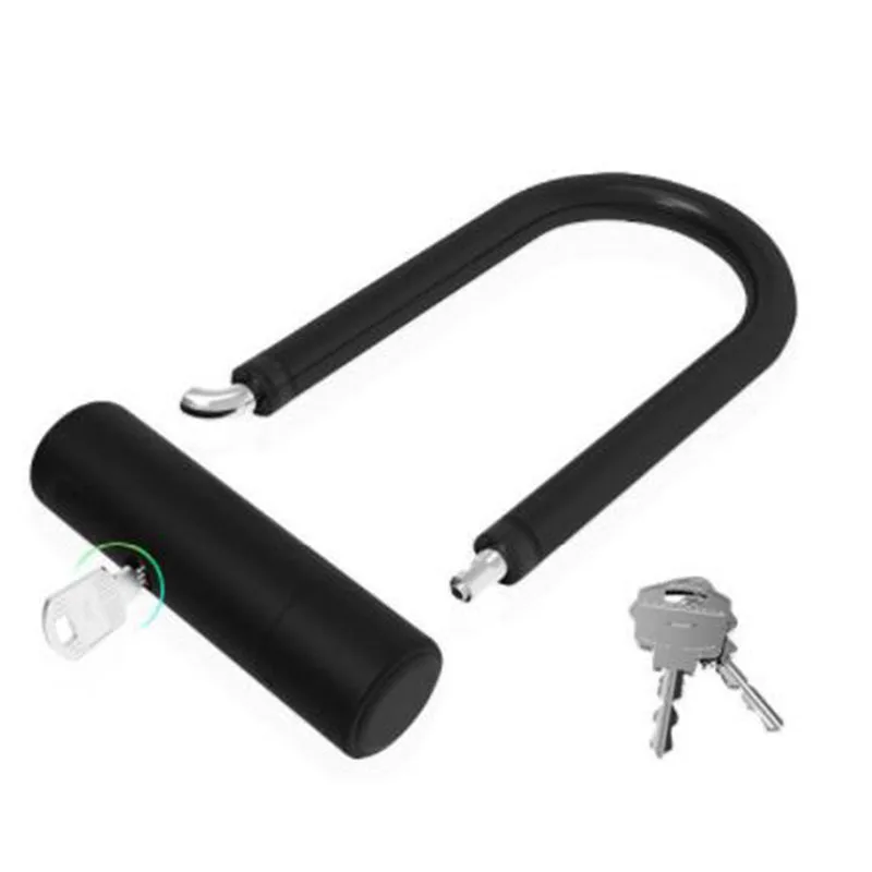 High Strength Alloy Smart Fingerprint Bike U-Lock Bicycle Motorcycle Anti-Lost Quick Unlock With Spare Keys Long Battery Life