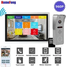 Homefong 10 pouces IP vidéo interphone Wi fi vidéo porte téléphone sonnette 960P écran tactile maison interphone système étanche enregistrement 