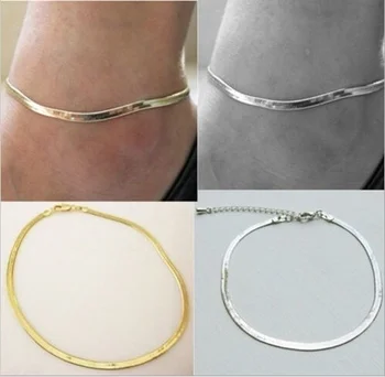 

Heart Anklet Bracelet on a leg Gold Foot Chain Women Foot Jewelry 925 Anklet Bracelets On Foot For Women chaine cheville