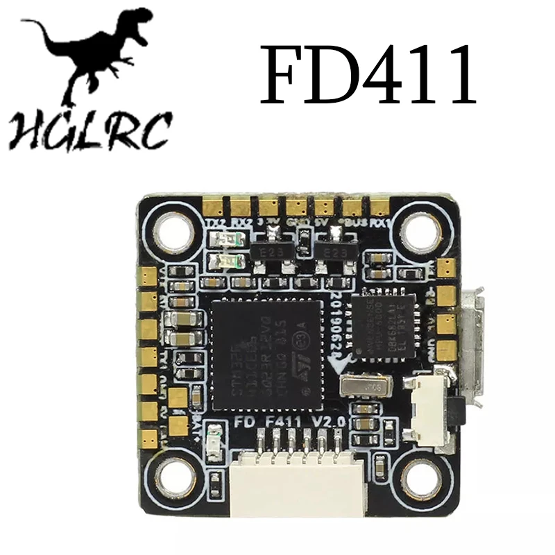 

HGLRC FD411 2-4S 5V2A/BEC MPU6000 Flight Controller 16x16mm For FPV Racing RC Drone