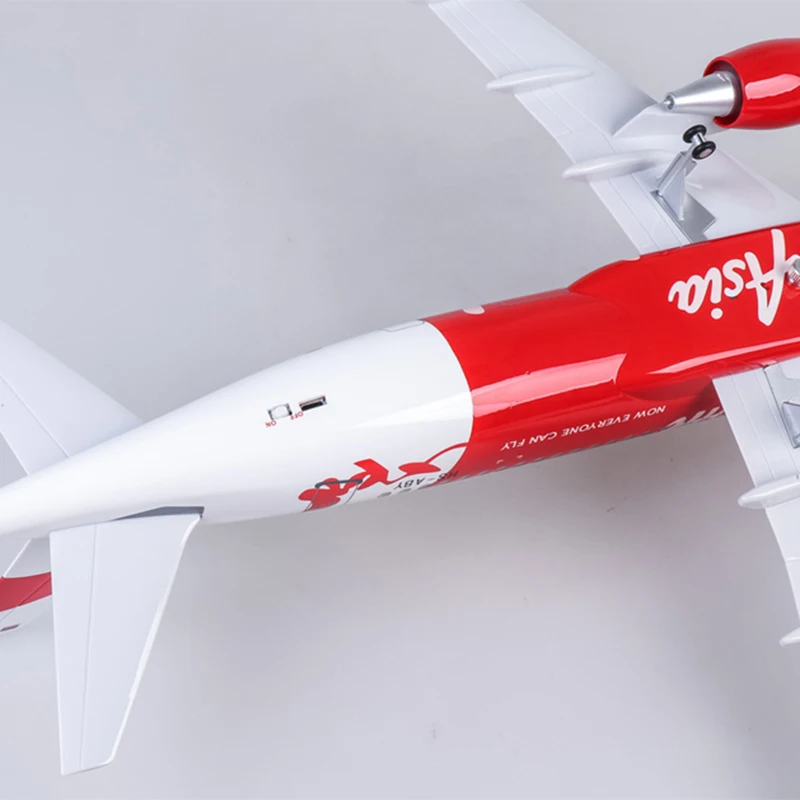 1/80 47 см Airbus A320 NEO Air Asia. Com модель самолета из сплава База W шасси и светильник игрушки самолет с фиксированным крылом