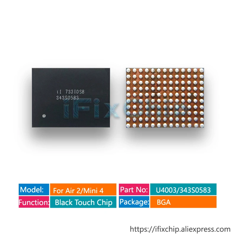

5pcs/lot U4003 black touch control ic chip for ipad air 2 ipad6 6 air2 mini 4