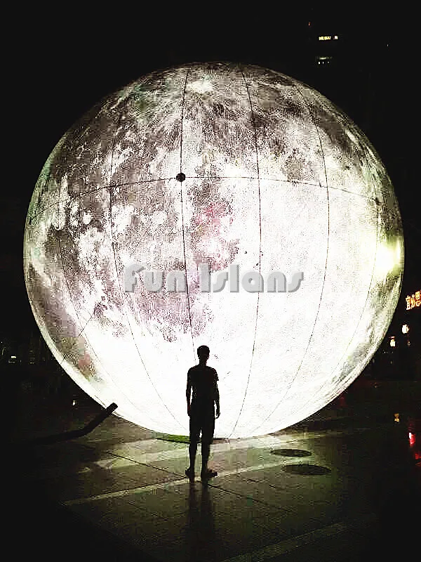 

3m LED Inflatable Moon Model for Exhibition Inflatable Moon Ball/Inflatable Sphere Nine Planets Saturn With Blower