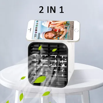 

2020 New Mini USB Portable Air Cooler Fan Air Conditioner Light Desktop Air Cooling Fan Humidifier Purifier For Office Bedroom