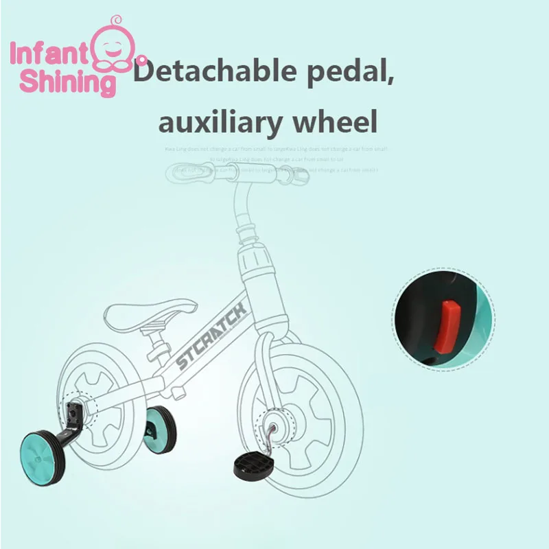 Infant Shining Baby Balance Bike Ride on Toys Walker 2/4 Wheels Bike Adjustment Lightweight Body Suit for 2-6Y Children Gift 3 Infant Shining Baby Balance Bike Ride on Toys Walker 2/4 Wheels Bike Adjustment Lightweight Body Suit for 2-6Y Children Gift 3