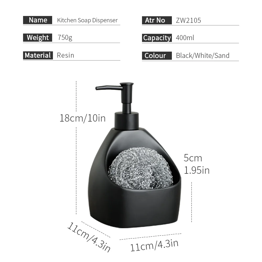 400ml Kitchen Soap Dispenser Pump Bottle soap dispenser,soap liquid box,foam pump bottle