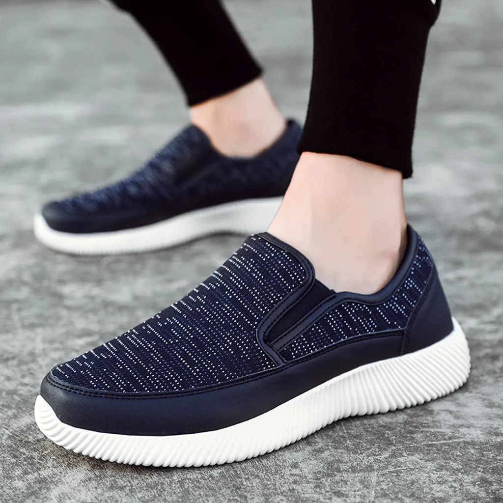 KANCOLLE Fashion Men Outdoor One-Legged Lazy Breathable Shoes Comfortable Soft Sneakers Athletic Tourist Shoes Leisure Shoes1217