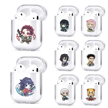 

Anime Demon Slayer: Kimetsu No Yaiba Anime Pattern Transparent Case For Apple Airpods 1/2 Bluetooth Earphone Protective Cover