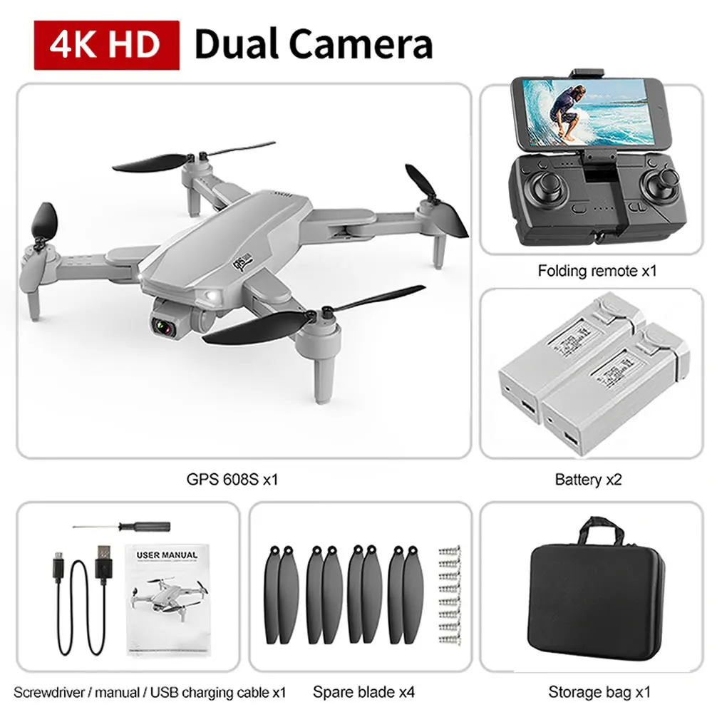 GPS 6K RC Drone UAV with HD Camera Aerial Photography Remote Control Helicopter Quadcopter Aircraft High Quality 3km Flying Dron camera quadcopter drone with camera and remote control RC Quadcopter