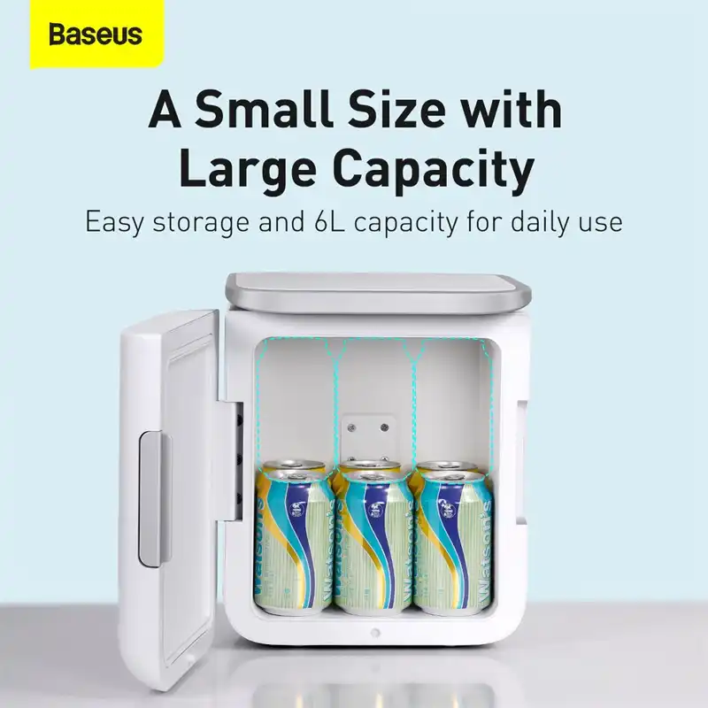 Baseus 6l Igloo Mini Fridge For Students Cooler And Warmer Refrigerator Home Use Ice Box Summer Mask Freezer For Fresh Fruit Usb Gadgets Aliexpress
